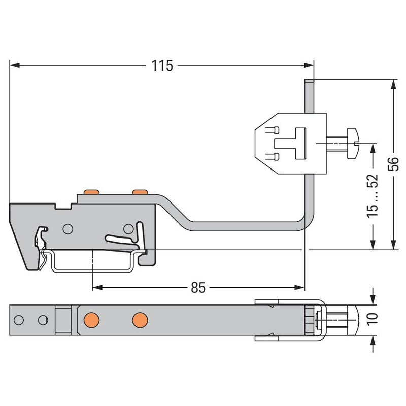 WAGO - Sammelschienenträger Sammelschienenhalter 790-360/790-398 silberfarben − 6 Stück