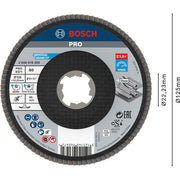 Bosch - Trenn-/Schleifscheibe PRO X571 2608619203 Fächerschleifscheibe − 10 Stück
