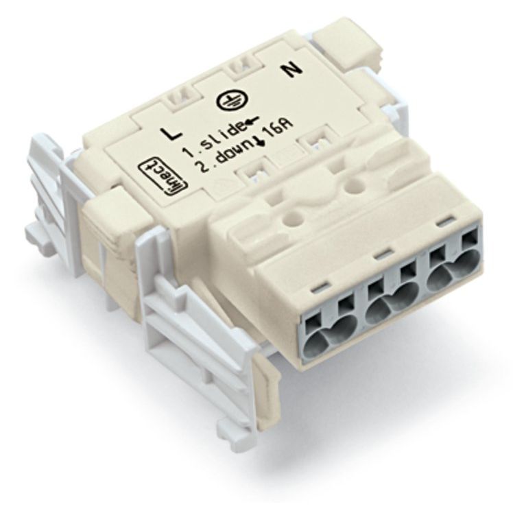WAGO - Geräteanschluss für steckbare Gebäudeinstallation Linect-T-Steckverbinder 770-6229 1 Eingang,weiß − 25 Stück