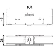 OBO Bettermann - Photovoltaik-Verbindungs- und Befestigungselement Längsverbinder LV 35 DD für Trägerprofil 44x − 20 Stück