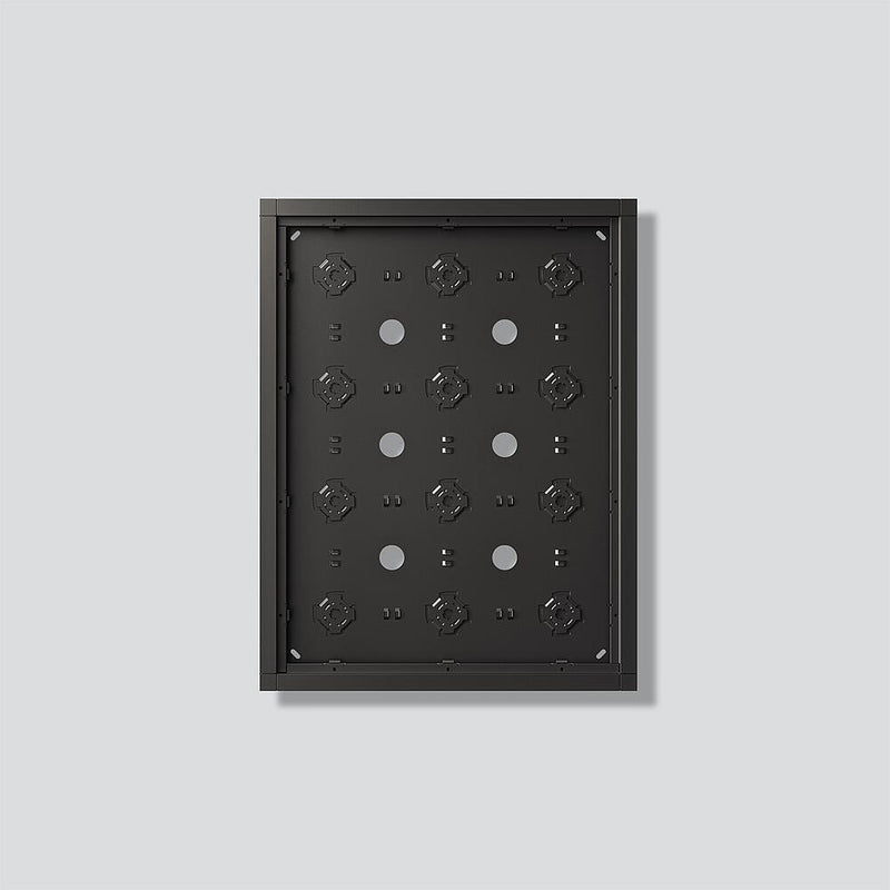 Siedle&Söhne - Montageelement für Türstation Gehäuse-Aufputz GA 612-4/3-01 DG Dunkelgrau-Glimmer