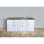 Stengel - Mini-Küche Miniküche Premiumline MPBR180AKSKSliBre2Sn Bordeauxrot
