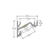 Brumberg Leuchten - Mechanisches Zubehör/Ersatzteile für Leuchten Anbau-Eckprofil 53385263 3000x24x19,4mm