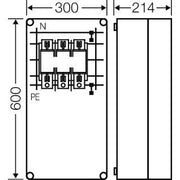 Hensel - Sicherungskasten NH-Sicherungsgehäuse Mi 6477 NH2, 630A