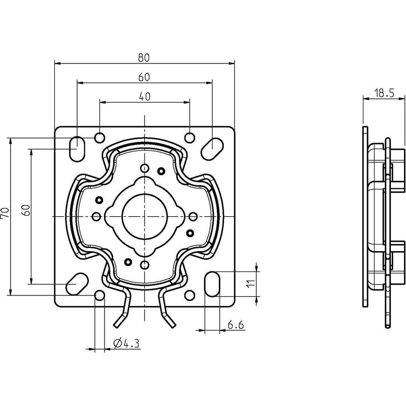 DELTA DORE - Zubehör/Ersatzteile für Tor-/Rollladenantriebe Click-Univer.antriebslager 4015K-05 Click