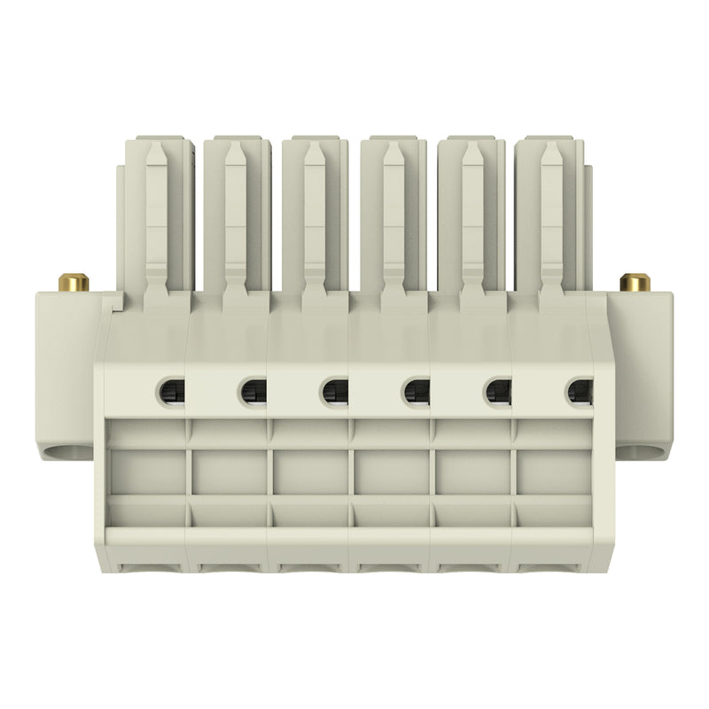 WAGO - Ein- und mehrpolige Klemmenleiste 1-Leiter-Federleiste 831-3106/107-000 CAGECLAMP,10mm²,lgr − 12 Stück