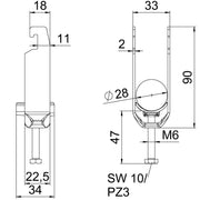 OBO Bettermann - Bügelschelle BS-U2-K-28 ALU 2-fach − 50 Stück