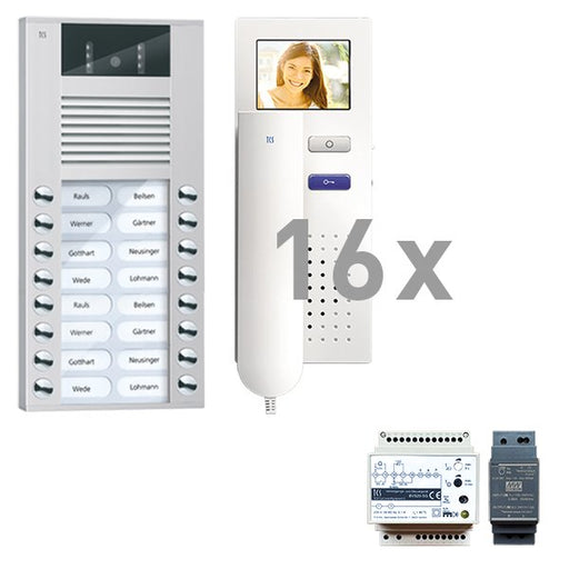 TCS Tür Control - Türsprech-Set Videopack 16 PVE15160-0010 AVE 16 Tasten AP