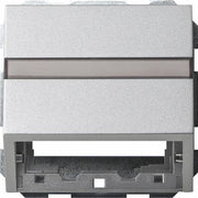 Gira - Einsatz/Abdeckung für Kommunikationstechnik Abdeckhaube Datentech. alu 087026 System55