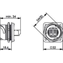 Telegärtner - LWL-Kupplung STX V1 Flanschset 100007577 LC-D Kupplung SM