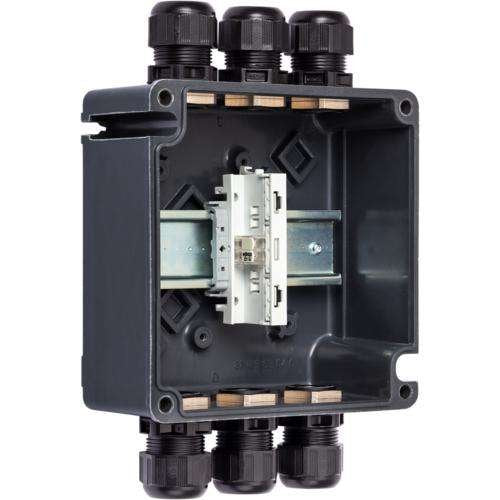 Stahl - Klemmenkasten Ex e 8118/132-117-0 1x2-Leiter 4 gr
