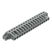 WAGO - Leiterplattensteckverbinder THT-Federleiste abgewink. 232-246/031-000 Rastermaß 5mm,grau − 10 Stück