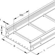 Niedax - Kabelrinne Weitspannkabelrinne WRU 150.300/3 F 150x300x3000mm − 3 Meter