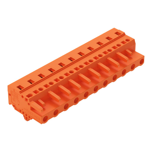 WAGO - Kabelsteckverbinder für Leiterplattensteckverbinder 1-Leiter-Federleiste 231-711/008-000 CAGECLAMP,2,5mm²,or − 25 Stück
