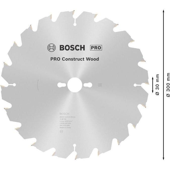 Bosch - Kreissägeblatt PRO Construct Wood 2608640690 Kreissägeblatt 300 x