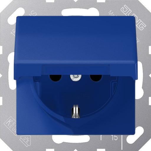 Jung - Steckdose SCHUKO-Steckdose 16A 250V AS 1520 BFKL BL Klappdeckel