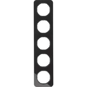 Berker - Abdeckrahmen Rahmen Glas/sw 10152116 5fach