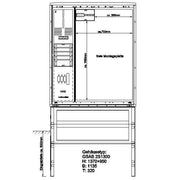 GSAB Elektrotechnik - Zähler-Komplettschrank Zähleranschlußsäule 08.00.1P11Gr.2 VNB-Teil m. 1/3-Tür