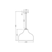 Ledvance - Pendelleuchte E27 D. C. Hat Pend E27 braun