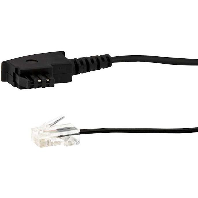E+P Elektrik - Konfektionierte Fernmeldeleitung DSL-Anschlusskabel 1m T 180/1 TAE-F/RJ45 Stecker