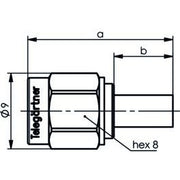 Telegärtner - Koax-Steckverbinder SMA-Kabelstecker cr 50Ohm 100024606 NI, G1 (RG58C/U) − 5 Stück