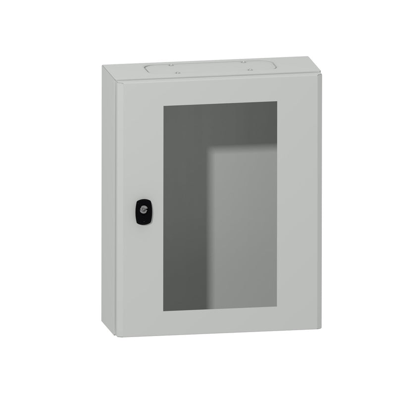 Schneider Electric - Gehäuse/Schaltschrank (leer) Verteiler Glastür Leer NSYS3DM5415T RAL 7035 500x400x150