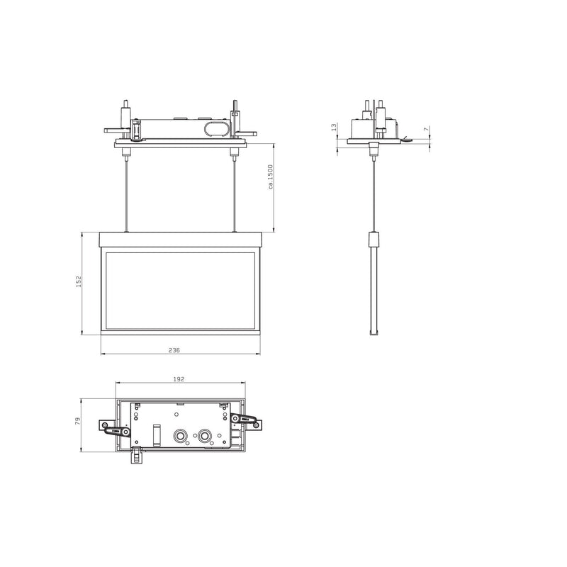 RP-Technik - Sicherheitsleuchte LED-Rettungszeichenleuchte AMCC401SC-AZ EB 1h, SC, anthr