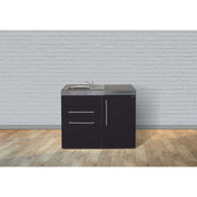 Stengel - Mini-Küche Miniküche Premiumline MPSM110SBliS Schwarz matt