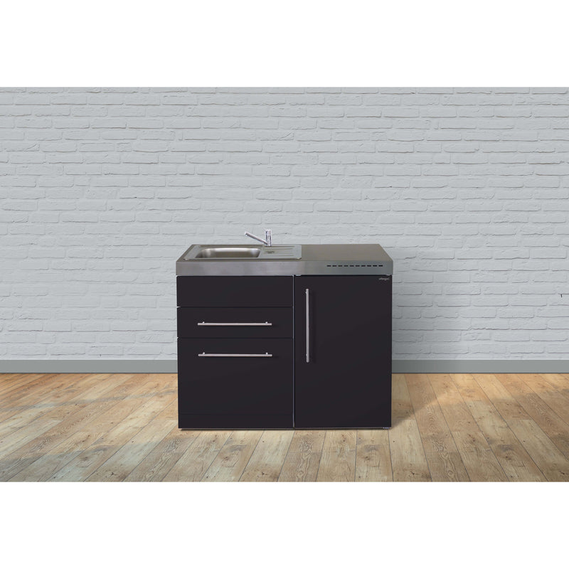 Stengel - Mini-Küche Miniküche Premiumline MPSM110SBliS Schwarz matt