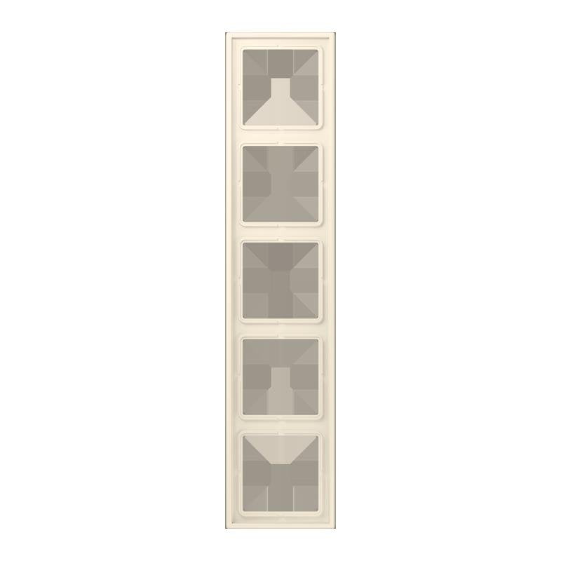 Jung - Abdeckrahmen Rahmen 5-fach LC 985 245 blanc ivoire