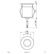 EVN Lichttechnik - Bodeneinbauleuchte LED-Bodeneinbauleuchte eds 652 120 230V 2W ww
