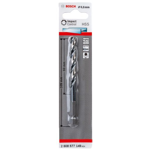 Bosch - Bohrer HSS Spiralbohrer mit 2608577149 Sechskantschaft 6,8