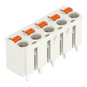 WAGO - Leiterplattensteckverbinder 1-Leiter-THR-Federleiste 2092-3175/200-000 CAGE CLAMP,lichtgrau − 100 Stück