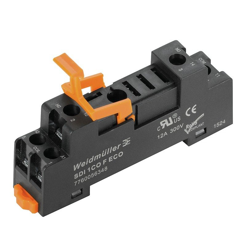 Weidmüller - Relaissockel 1 Wechsler SDI 1CO F ECO Schraubanschluss − 10 Stück
