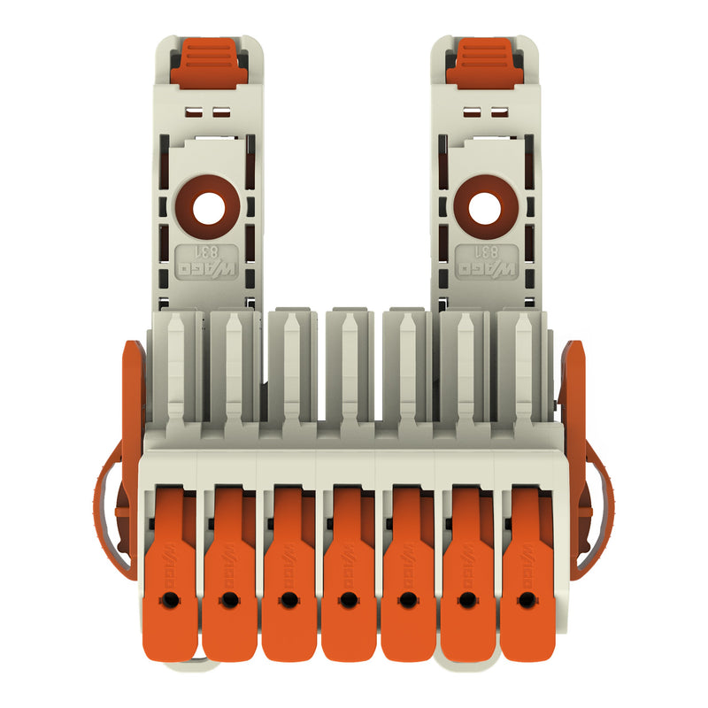 WAGO GmbH & Co. KG - Ein- und mehrpolige Klemmenleiste 1-Leiter-Federleiste 8311107038000300000 PushinCAGECLAMP,lgr − 6 Stück