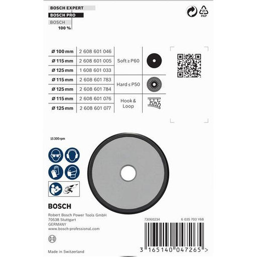 Bosch - Stützteller für Schleifwerkzeug PRO Stützteller weich, 2608601046 125 mm, M10