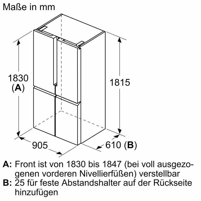 Siemens MDA - Kühl-/Gefrierkombination MultiDoorKühl/Gefrierkombi KF96NAXEA IQ500,HomeConnect