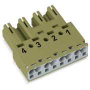 WAGO - Steckverbinder für steckbare Gebäudeinstallation Stecker 4-polig 770-274 Kod. B,hellgrün − 50 Stück