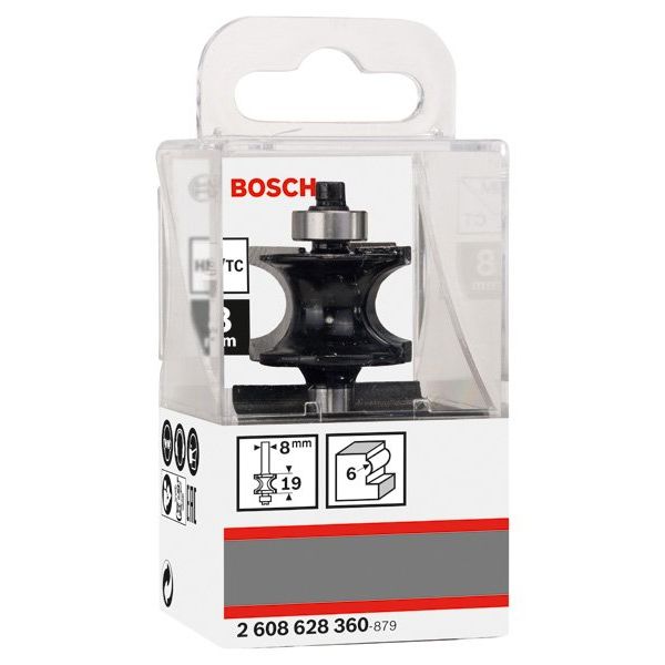 Bosch - Fräser PRO Halbstabfräser, 2608628360 R 6, Schaft 8 mm