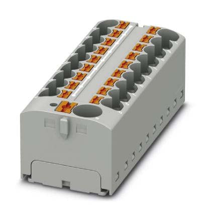 Phoenix Contact - Durchgangs-Reihenklemme Verteilerblock PTFIX 10/18X4 GY − 8 Stück