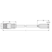 WAGO - Konfektionierte Leitung für steckbare Gebäudeinstallation konfekt. Anschlussleitung 771-9993/105-503 Eca,Buchse