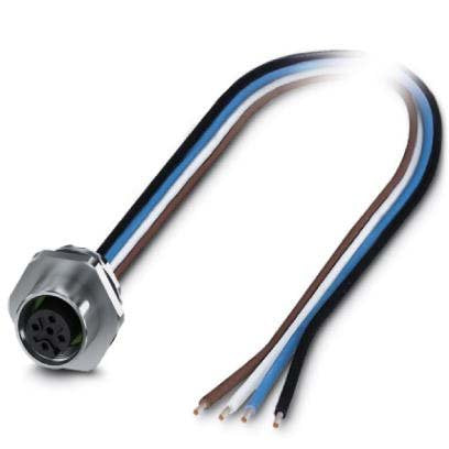 Phoenix Contact - Rundsteckverbinder, feldkonfektionierbar (Industriesteckverbinder) Einbausteckverbinder SACC-E-M12FS#1411571 − 1 Stück