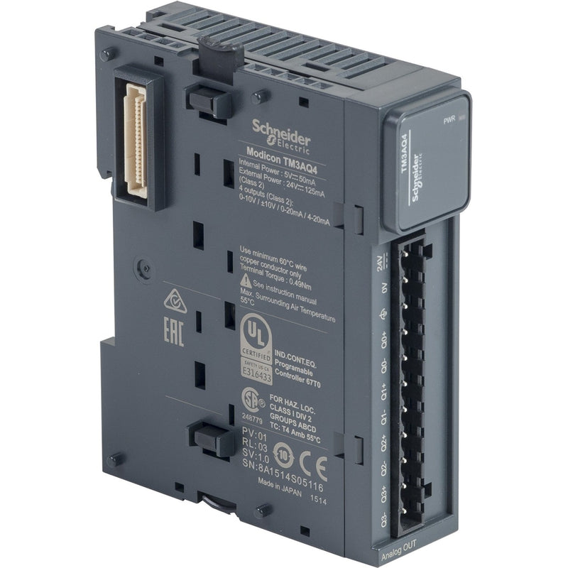 Schneider Electric - SPS-Analoges Ein-/Ausgangs-Modul E/A-Erweiterung TM3 TM3AQ4 EA-Modul 4 analog A