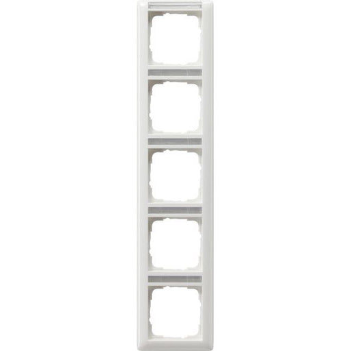 Gira - Abdeckrahmen 5-f.rw gl 111503 schriftf. senkr
