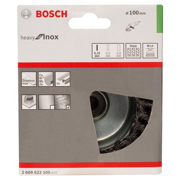 Bosch - Rotierende Drahtbürste PRO Stainless Steel heavy 2608622105 Topfbürste 100 x