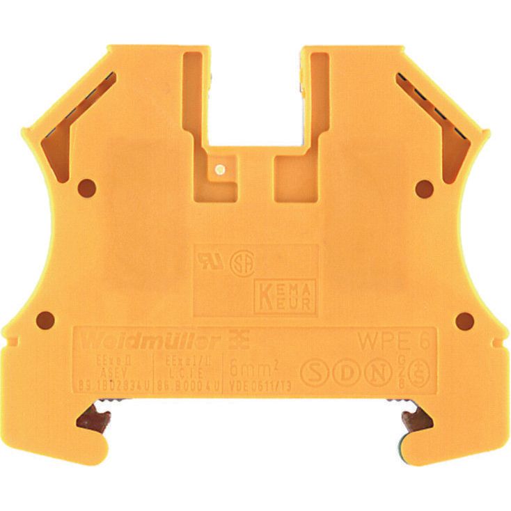 Weidmüller - Schutzleiter-Reihenklemme Schutzleiterklemme WPE 6 56x7,9x47mm
