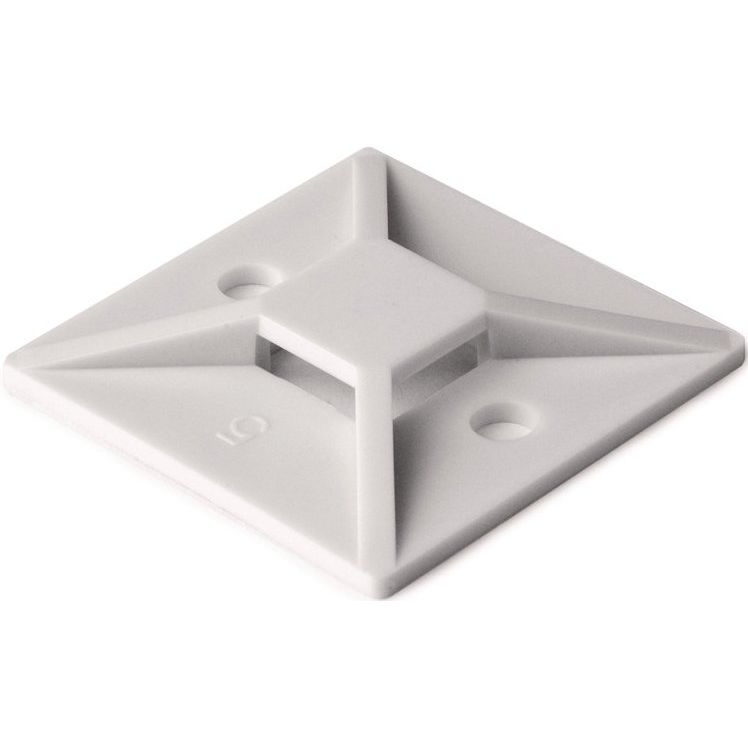 HellermannTyton - Befestigungssockel und -element für Kabelbinder Befestigungssockel MB4 PA66 WH 100 28x28mm − 100 Stück