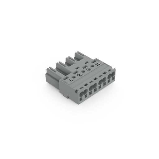 WAGO - Steckverbinder für steckbare Gebäudeinstallation Stecker 4-polig 770-254/064-000 Kod. B,grau − 50 Stück