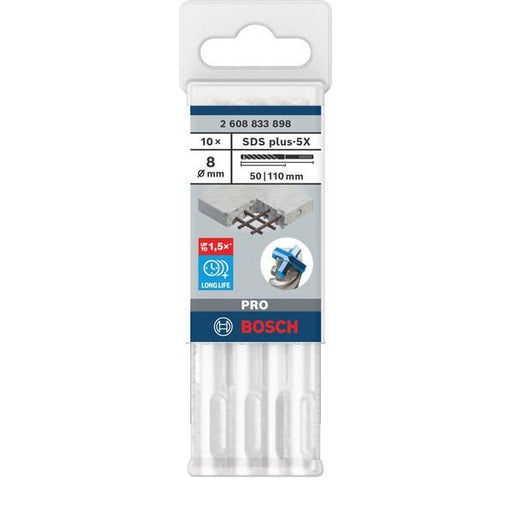 Bosch - Bohrer PRO SDS plus-5X 2608833898VE(10) Hammerbohrer 8 x 50