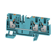 Weidmüller - Durchgangs-Reihenklemme Klemme A3C 4 DL BL PUSH IN, 4 mm² − 50 Stück